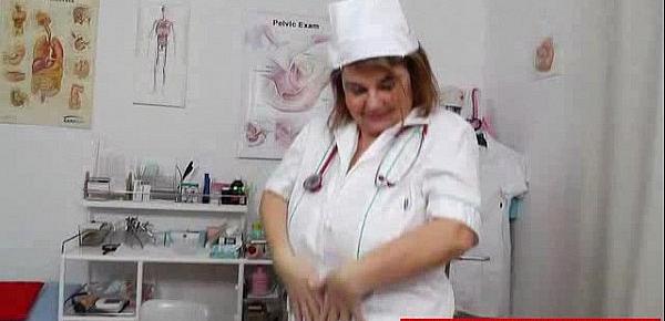  Naughty head practical nurse opening her handsome vag